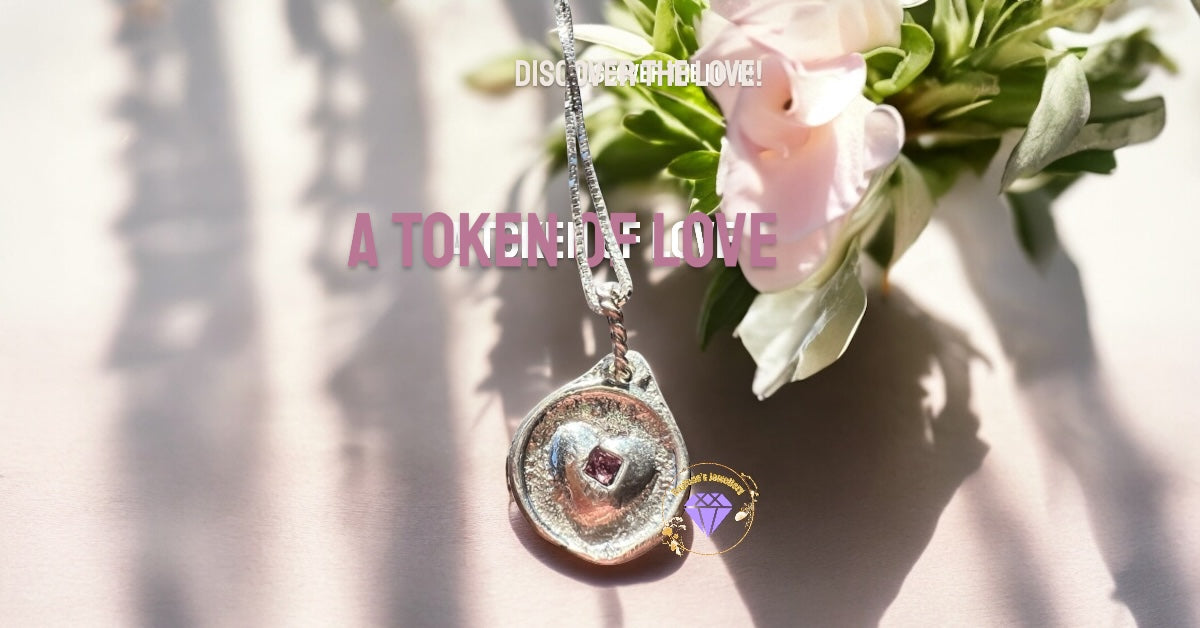 “My Heart” - Pendant Tangerine Sapphire & Sterling Silver Chain