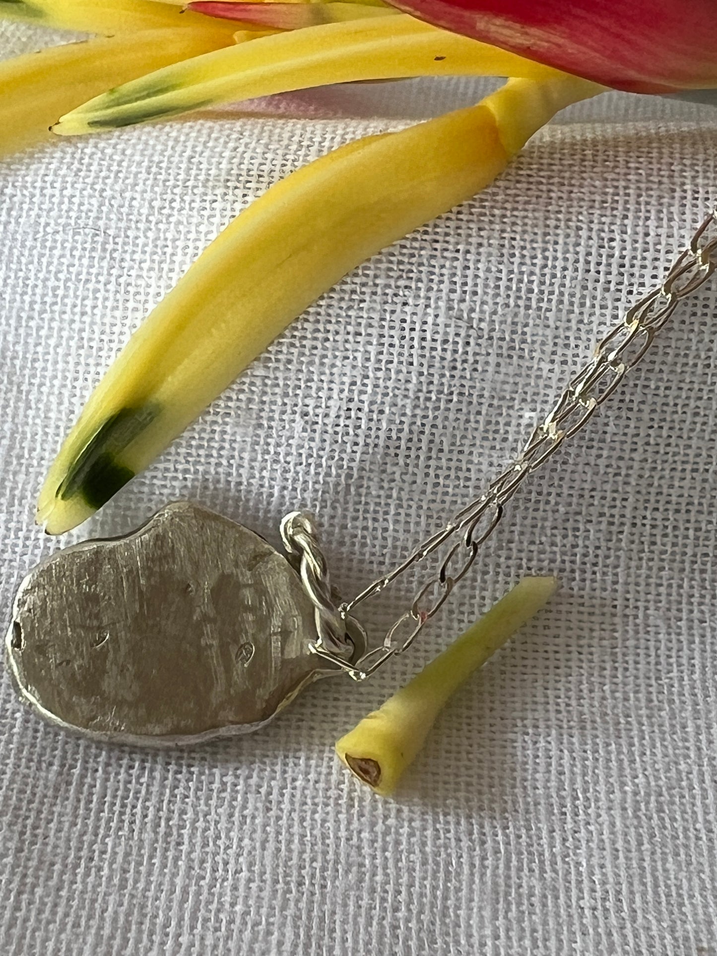“Wayatinah” - Pendant with deep Green sapphire and sterling silver chain