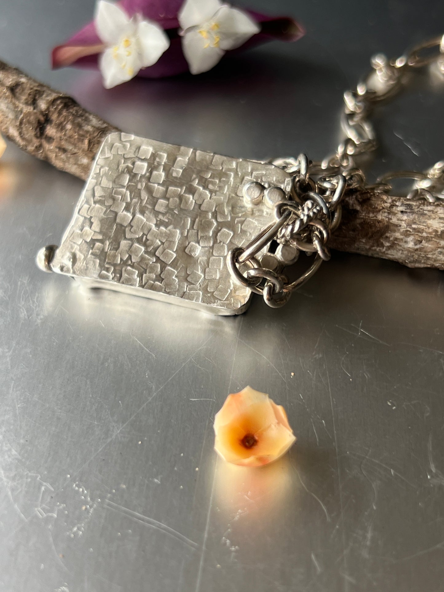 “Andamooka” - Matrix Opal Pendant with 925 Sterling Silver Chain