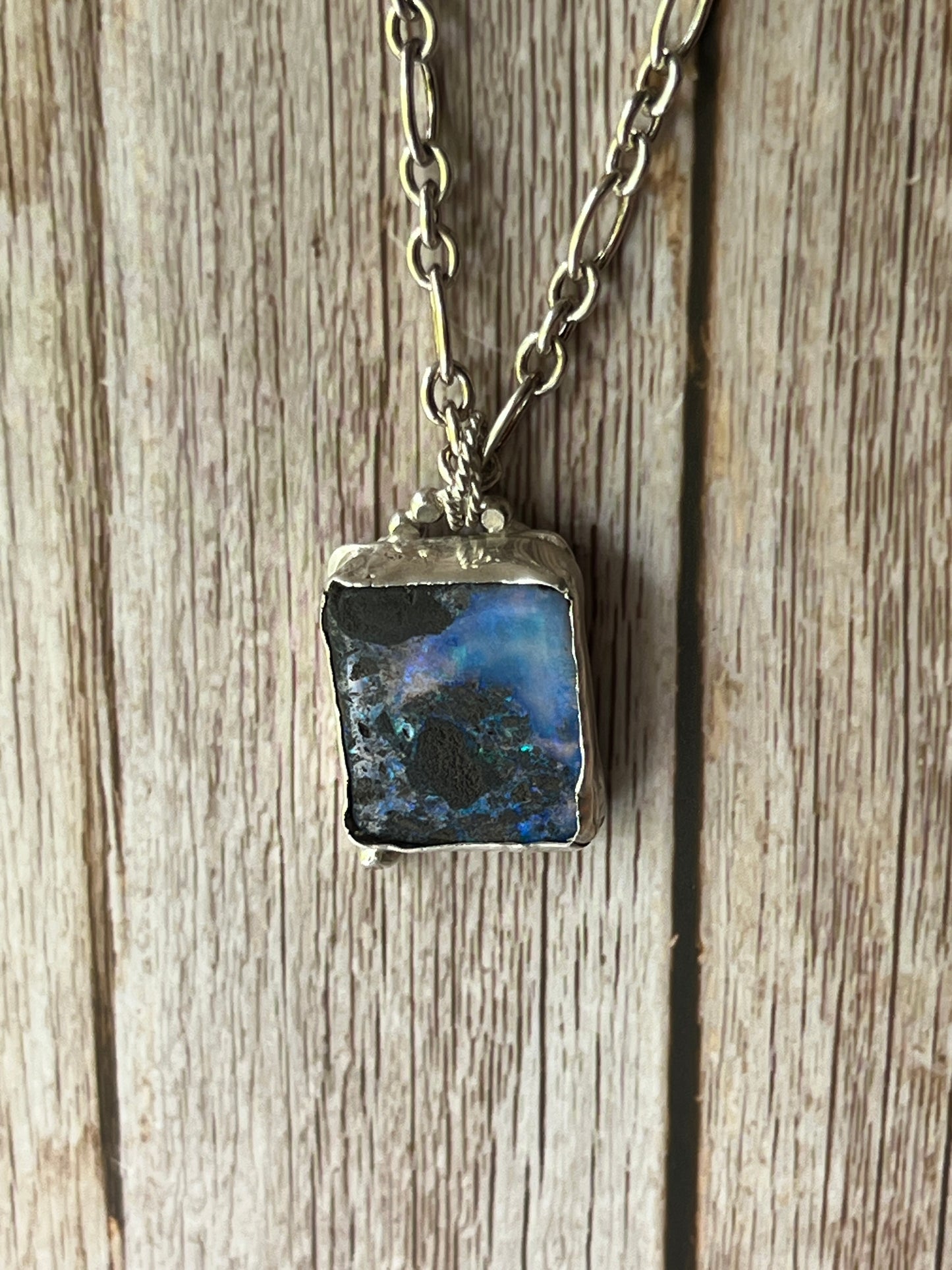 “Andamooka” - Matrix Opal Pendant with 925 Sterling Silver Chain