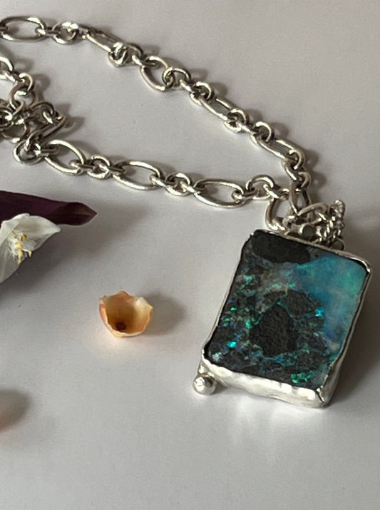 “Andamooka” - Matrix Opal Pendant with 925 Sterling Silver Chain