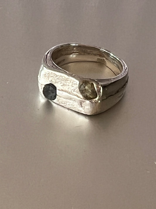 “Bay of Fires” Sterling Silver Ring - Size “Q”