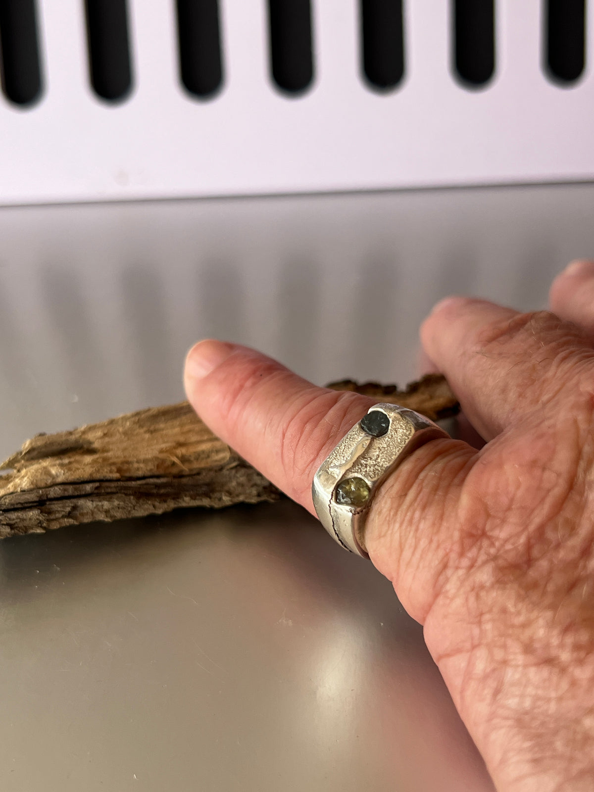 “Bay of Fires” Sterling Silver Ring - Size “Q”