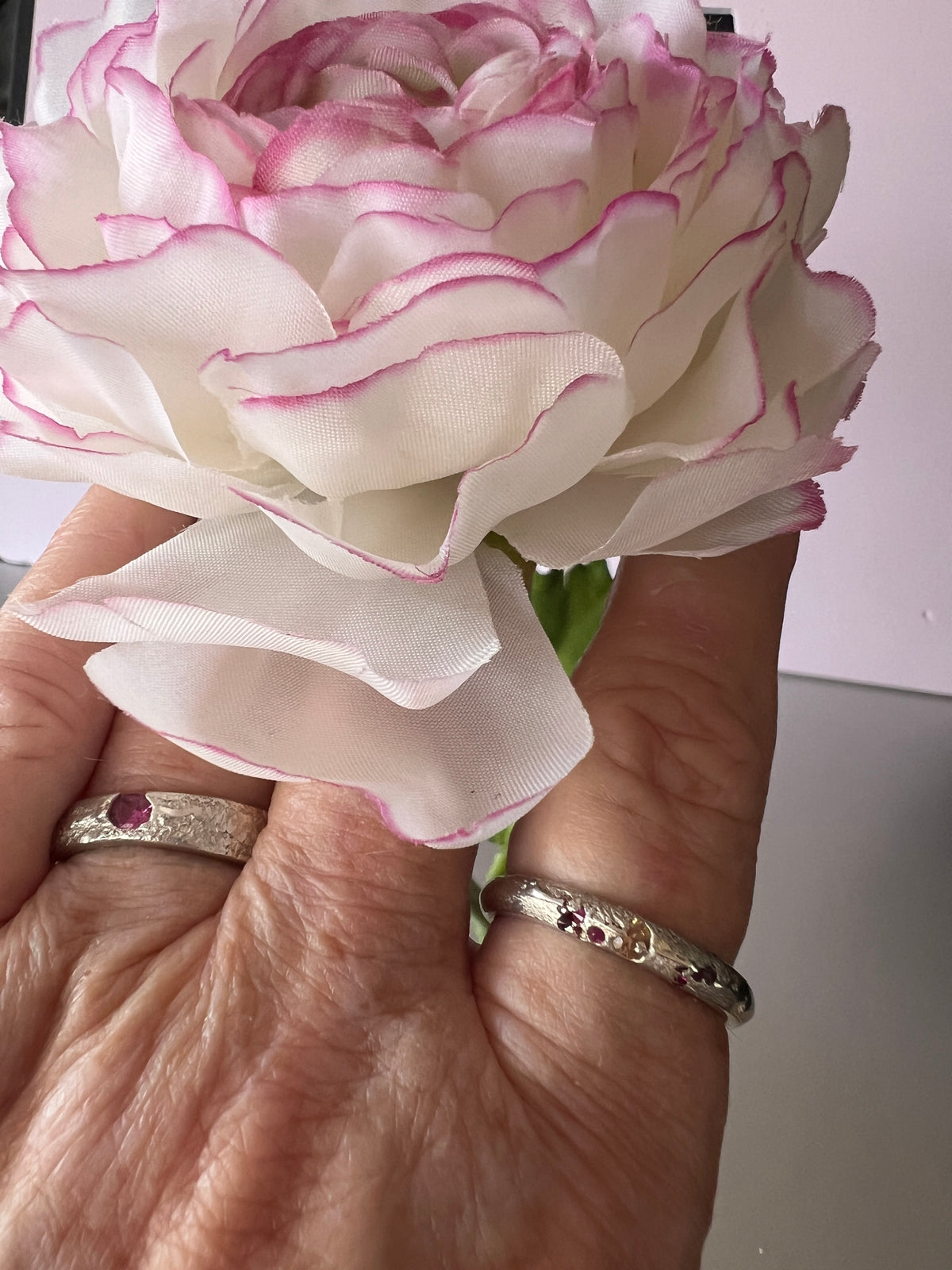 “Batemans Bay” - Sterling Silver ring with hot pink sapphire