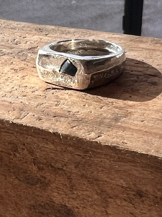 “Mount Wellington” Sterling Silver & sapphire ring