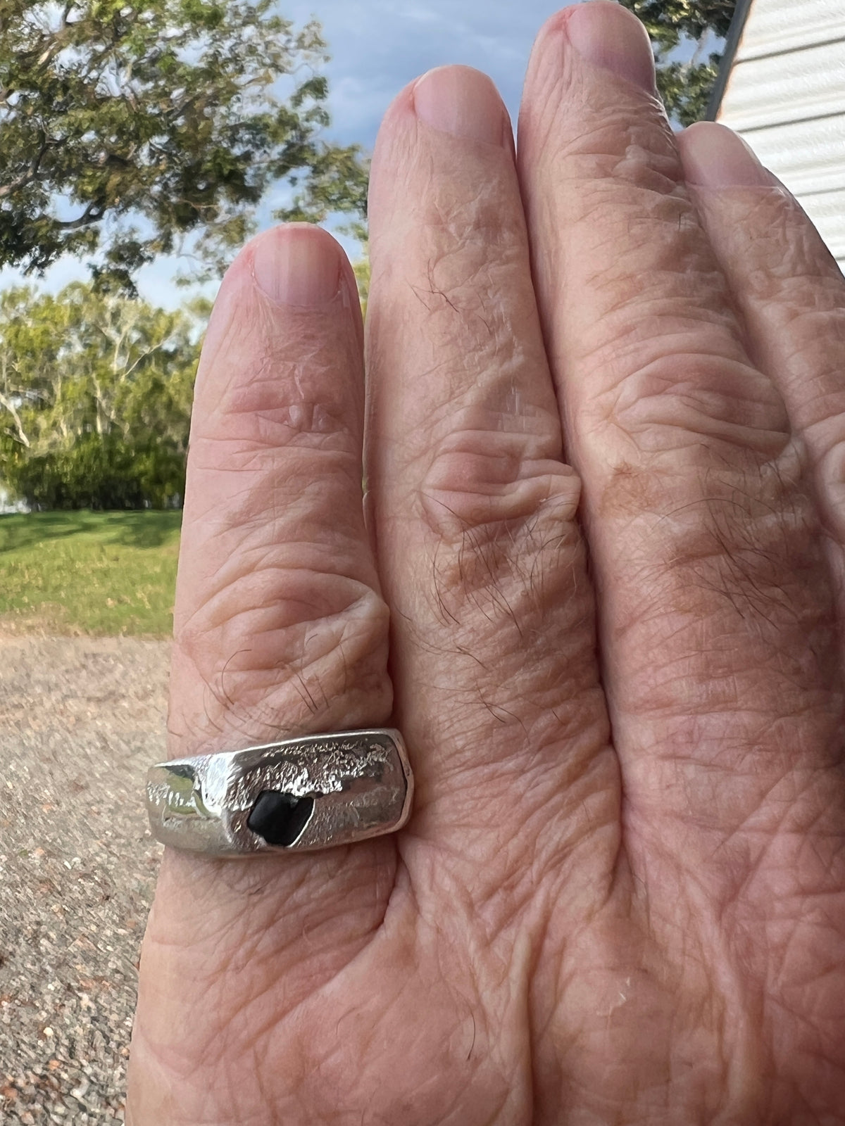 “Mount Wellington” Sterling Silver & sapphire ring